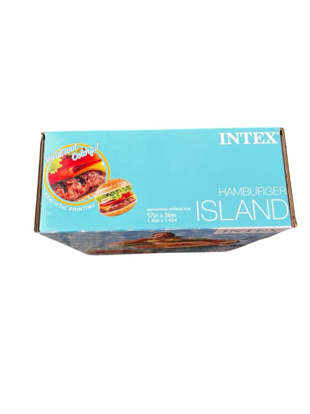 Intex Hamburger Burger Pool Island Float Inflatable Mat Raft Large 57” x 56” - Picture 4 of 9